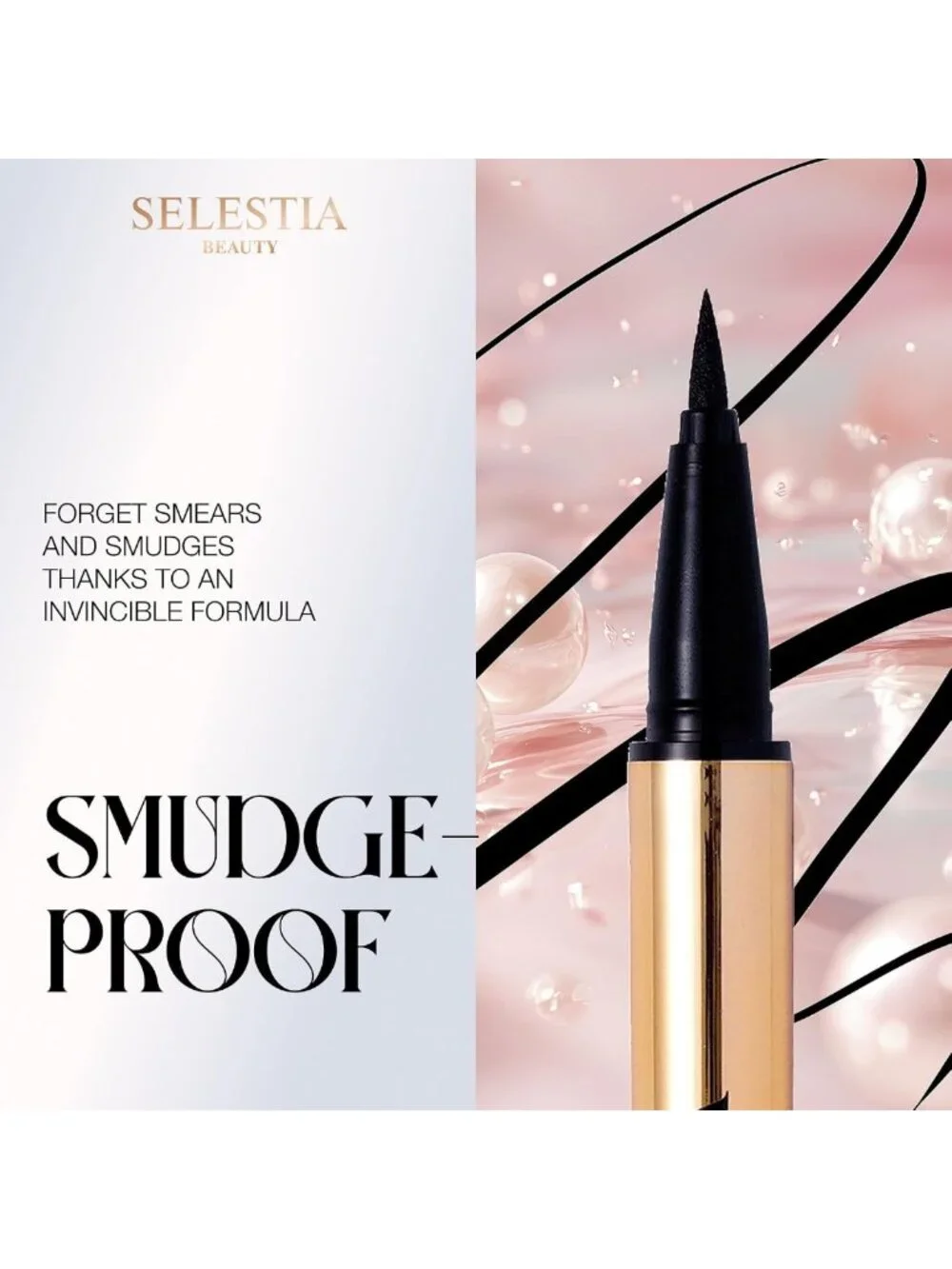 Black Liquid Eyeliner Pencil - Long-Lasting, Quick-Drying, No Flaking, Intense